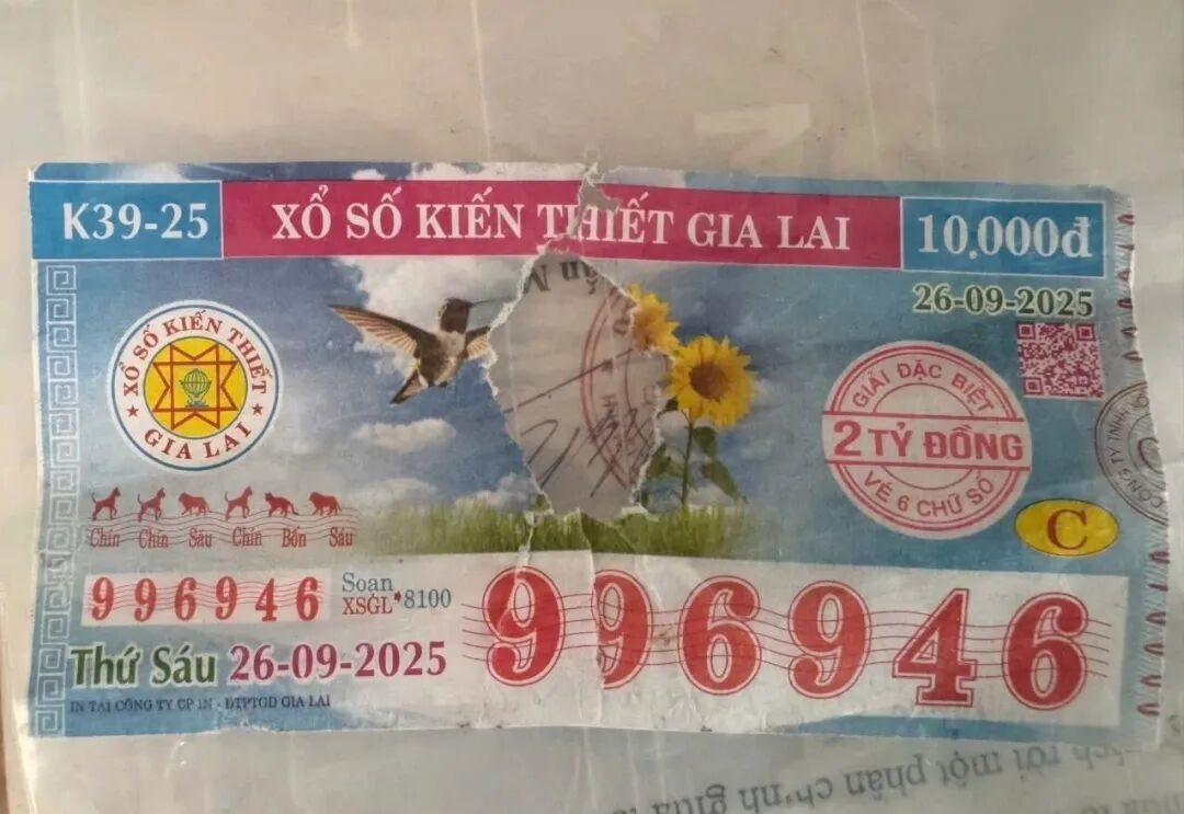 越南男子雨中撕毁20亿越南盾彩票,官方检验后拒绝兑奖