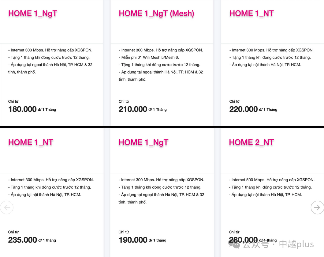 统一提价！越南三大运营商上调互联网资费